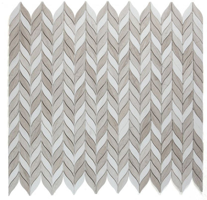 Elysium Tiles Leaf Haisa 10''x 12'' Mosaic Tiles