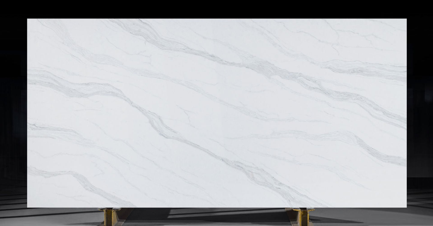 Raphael Stone Calacatta Mila RQ9938  |126' x63''|  2 cm Polished Quartz Slab