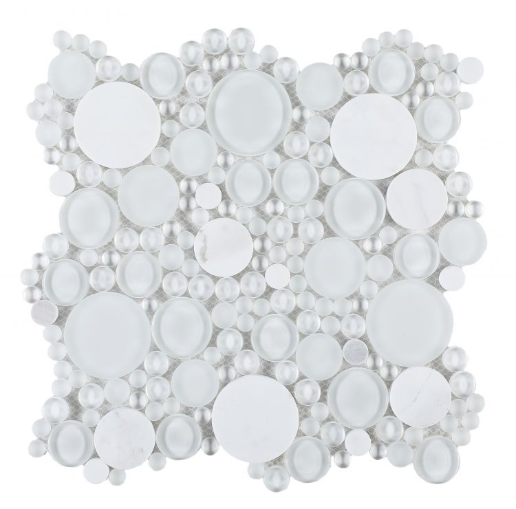 Elysium Tiles Oompa Carrara 11.75''x11.75'' Mosaic Tiles