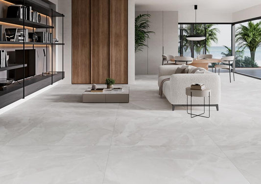 European Porcelain and Ceramics Onice White 48'' x 48'' Polished Porcelain Tile