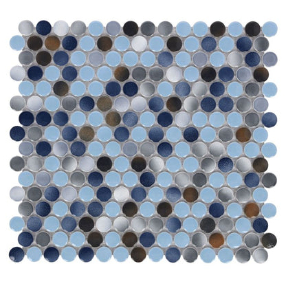 Elysium Tiles Penny Round Beach 11.50''x 12.25'' Mosaic Tiles