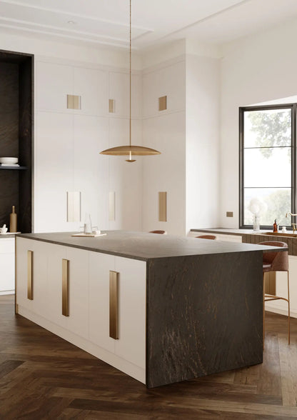 Cambria Remington Brass 132''x 65.5'' 2 cm Satin Quartz Slab