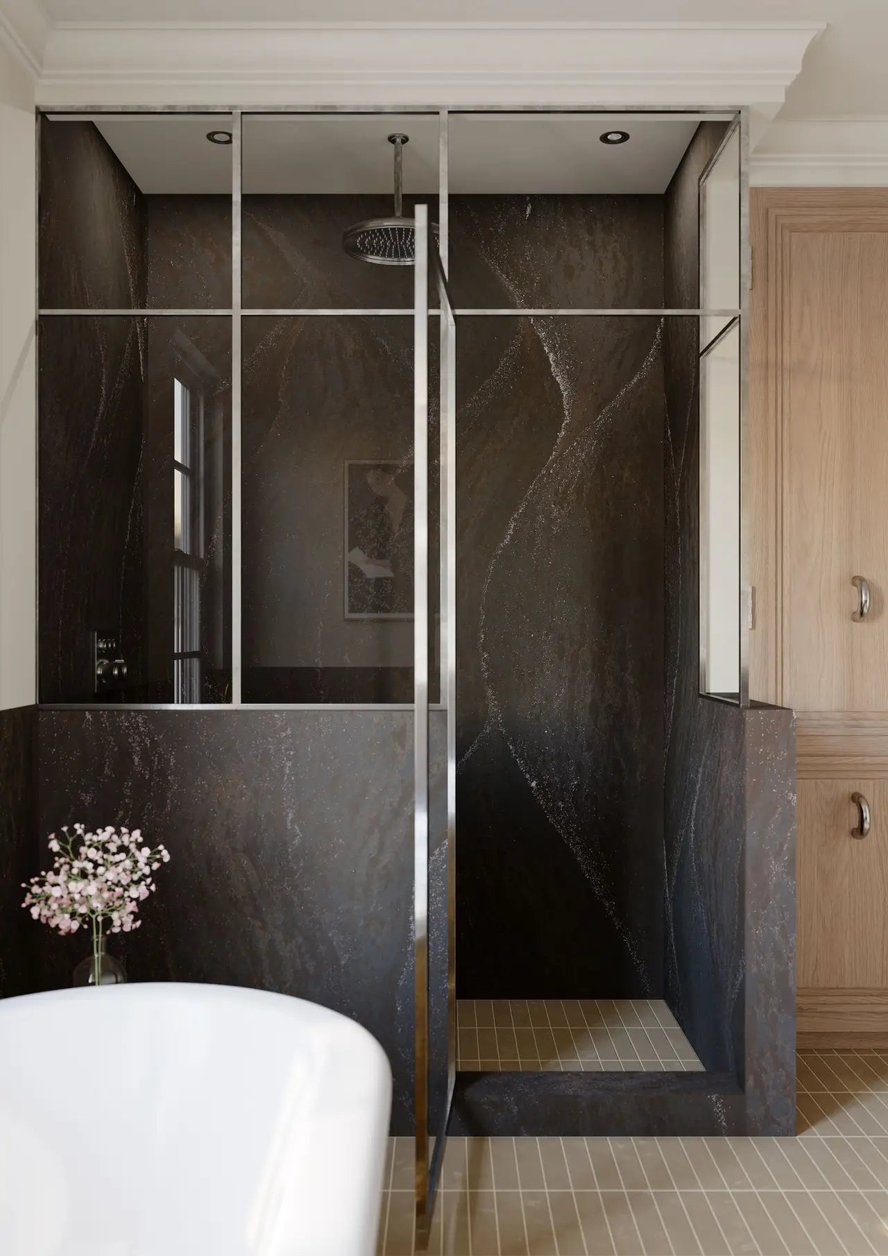 Cambria Remington Steel 132''x 65.5'' 2 cm Polished Quartz Slab