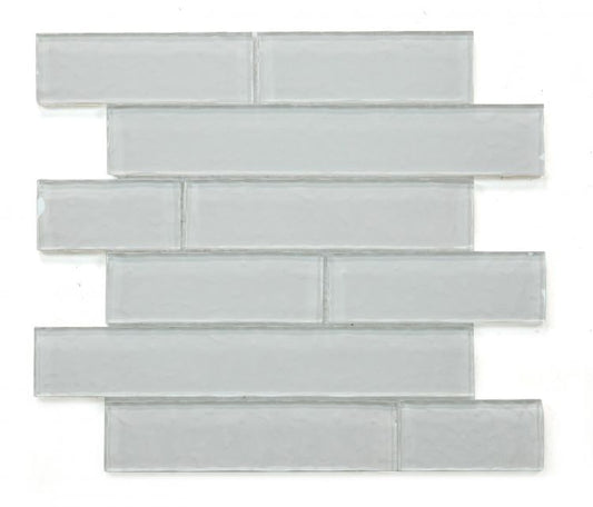 Elysium Tiles Ripple Clear Grey 11.75''x 11.75'' Mosaic Tiles