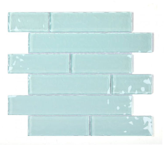 Elysium Tiles Ripple Turquoise 11.75'' x 11.75'' Mosaic Tiles