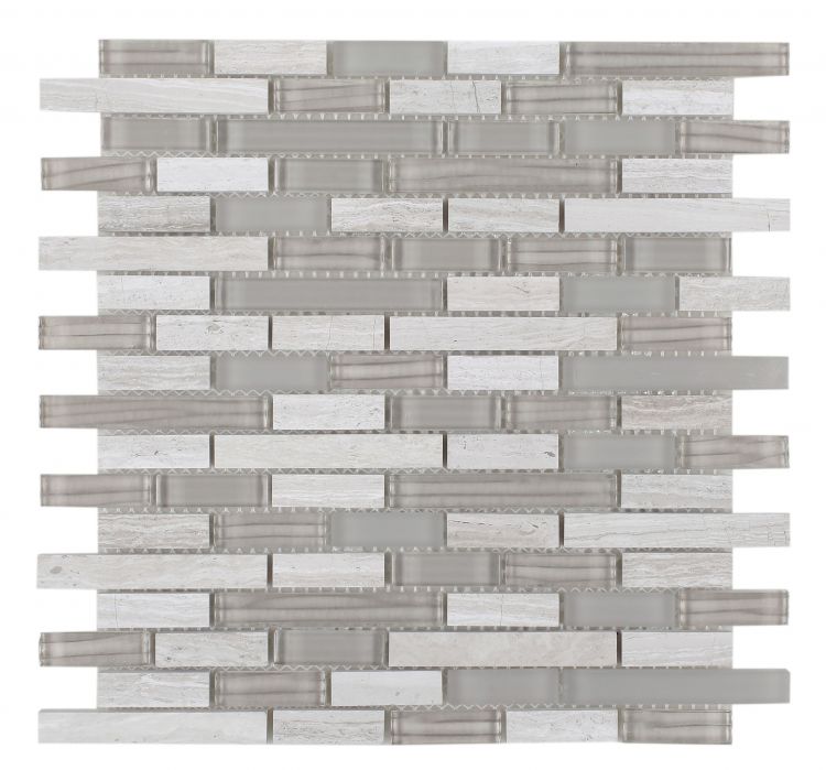 Elysium Tiles Snow Stack 11.75'' x 12'' Mosaic Tiles