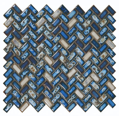 Elysium Tiles Tango Sapphire 11.25'' x 12.75'' Mosaic Tiles