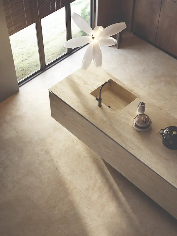 Francini |Forte Collection |Travertino Navona| 126" x 63"|12mm Matte Porcelain Slab
