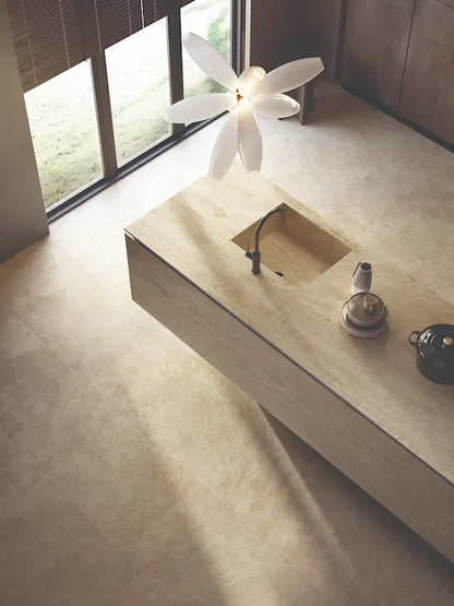 Francini |Forte Collection |Travertino Navona| 126" x 63"|12mm Matte Porcelain Slab
