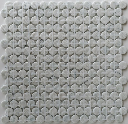 Elysium Tiles Vanguard Penny Onyx Teal 11.25''x11.25'' Mosaic Tiles